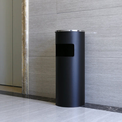 SONGMICS Standaschenbecher mit Mülleimer, 30 L, schwarz, LTB17C