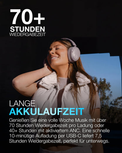 JLab JBuds LUX ANC Over-Ear Bluetooth-Kopfhörer mit Mikrofon, Mauve