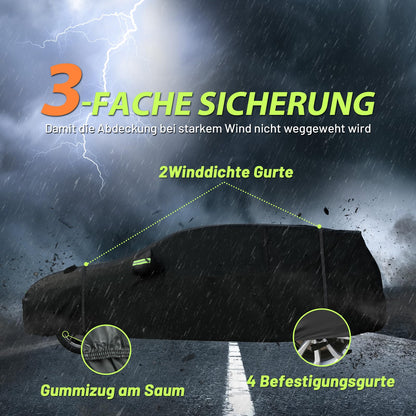 Favoto Vollgarage Winter Schrägheck - Schwarz 400-435cm
