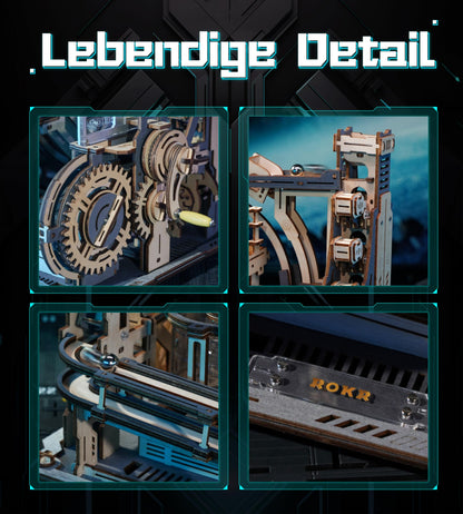 ROKR Marble Spaceport elektrische Kugelbahn 3D Puzzle - Night City 2.0 LGC01