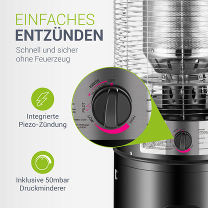 Juskys Cuna Outdoor Gas Heizstrahler – 11 kW Heizpilz