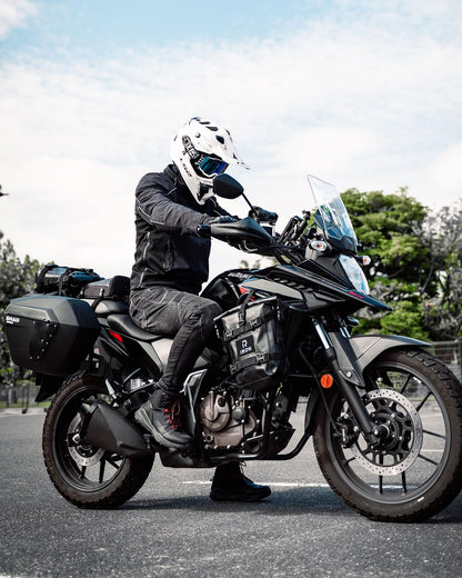 RIDEIRON Sturzbügeltaschen Motorrad, 2×5 L, wasserdicht, schwarz