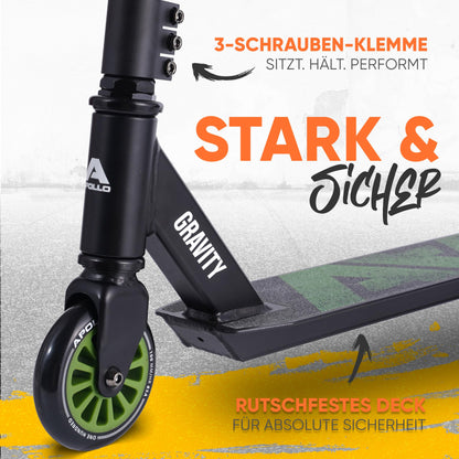 Apollo Gravity Stuntscooter - Trick Roller für Kids & Anfänger