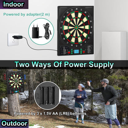 Mejasg Elektronische Dartscheibe – Deutsche Stimme, LCD