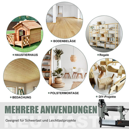 NEU MASTER 2-in-1 Druckluftnagler und Tacker NPT5040 mit Koffer