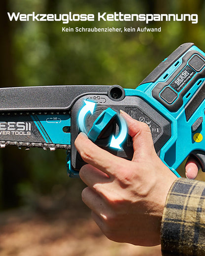 SEESII M8 Ace Mini Akku-Kettensäge 6 & 8 Zoll, 1000 W Brushless