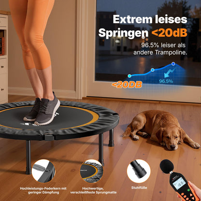 MERACH Mini Trampolin, faltbares Fitness-Trampolin leise bis 150 kg