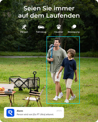Reolink Go PT Ultra 4K 4G LTE Überwachungskamera mit Solarpanel