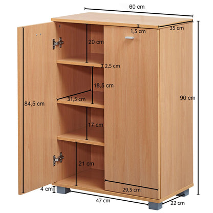 FineBuy Nimes Design Schuhschrank – Holz Modern für 12 Paar