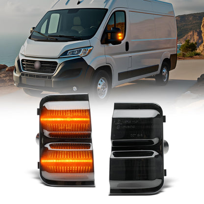 njssjd LED Spiegelblinker für Fiat Ducato, Boxer, Jumper Schwarz