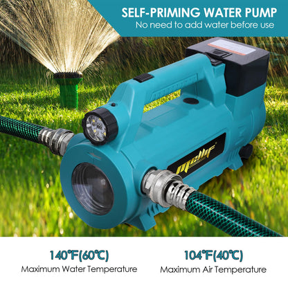 Mellif Akku-Wasserpumpe für Makita 18V – Kabellos Gartenpumpe solo