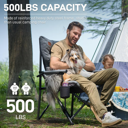 EVER ADVANCED Faltbarer Campingstuhl - XL 230kg Belastbar