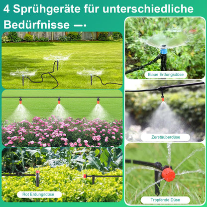 YAOBLUESEA Bewässerungsset 315-teilig mit 60 m + 15 m Schlauch