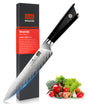 SHAN ZU GYO Damastküchenmesser 15 cm, Allzweckmesser mit G10 Griff, Klinge mit Damastmuster