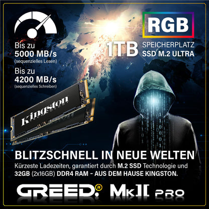Greed MK2 Pro Gaming PC - Ryzen 7 5700X / RTX 5070