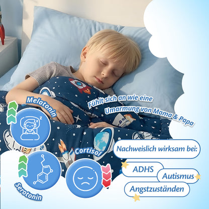 Ella Gewichtsdecke Kinder 2,4 kg 90x120 cm Space – Therapiedecke