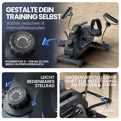 HELDENWERK Pedaltrainer PRO Set – TÜV/GS geprüft & leise