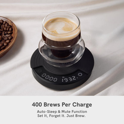OutIn Claro Kaffeewaage mit Timer, digitale Espressowaage 2 kg