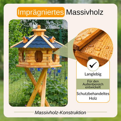 Deko-Shop-Hannusch Vogelhaus mit Futtersilo, Grösse L, schwarz