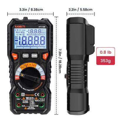 KAIWEETS HT118E Digital Multimeter True RMS Auto-Range 20000 Counts