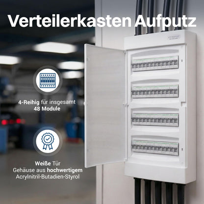 Intratec Verteilerkasten Aufputz IP40 4-reihig für 48 Module