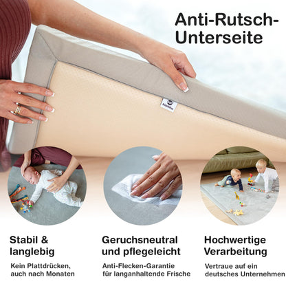 BabybeFun Krabbelmatte Baby Schaumstoffmatte – 3cm, 180x200cm