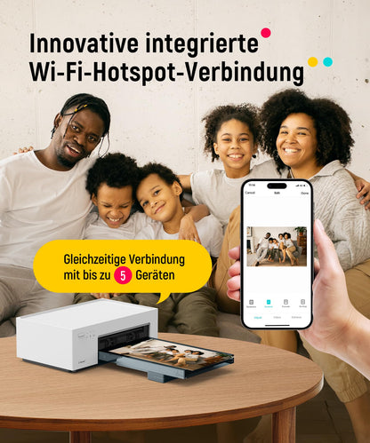 Liene Handy Fotodrucker 10x15 cm – Inkl. Papier/Patrone Set