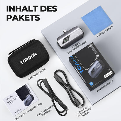 TOPDON TC002C Wärmebildkamera für iOS Typ-C - 256x192 IR