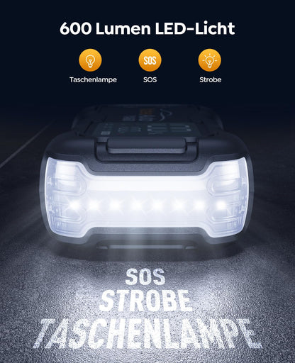 YaberAuto Starthilfegerät 6000A – Powerbank 65W PD