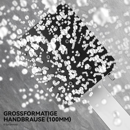 Auralum Thermostat Regendusche Komplettset Chrom - 30cm Überkopfbrause