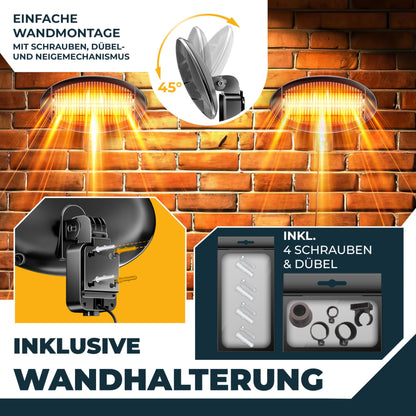 KESSER Infrarot Heizstrahler Outdoor/Indoor 2000W Schwarz