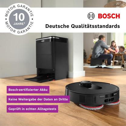 Bosch Spotless Max BCRDW3B Saugroboter mit Wischfunktion, schwarz