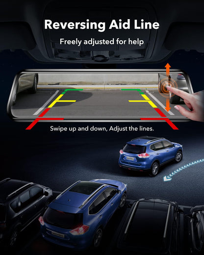 WOLFBOX G930 4K Dash Cam Rückspiegel 10'' mit GPS