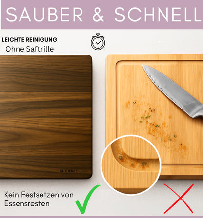 Gutherz® Schneidebrett Nussbaumholz XXL - 60x40x3 cm