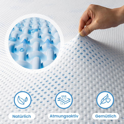 BedStory Harter Gel Kaltschaum Topper H3/H4 - 180x200 cm