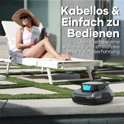 AIPER Poolroboter Kabellos – Akku Poolreiniger Flacher Boden