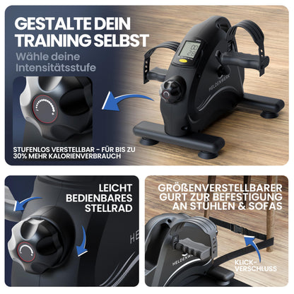 HELDENWERK Pedaltrainer Basic Set – Arm- & Beintrainer Senioren
