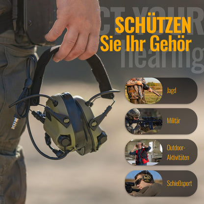 Earmor M32 Plus Elektronischer Gehörschutz mit Mikrofon, Grün
