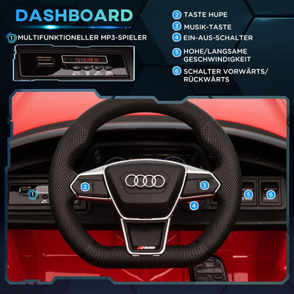 HOMCOM Audi RS e-tron GT Kinder Elektroauto – Rot
