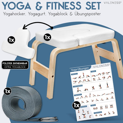 VALENESS® Yoga Kopfstandhocker – Handstand Hocker Weiss