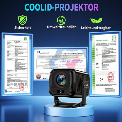 Coolid C3 Mini Beamer Full HD 1080P mit WiFi 6 und Bluetooth 5.4