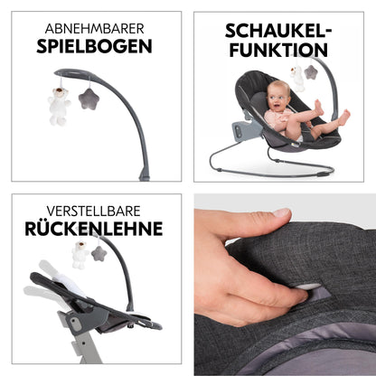 hauck Alpha+ Newborn Set Deluxe Baby Hochstuhl - Grau