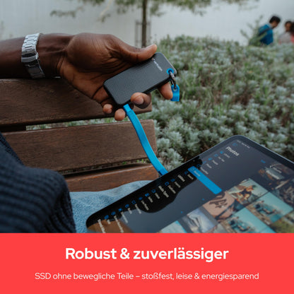 Verbatim Pocket SSD Tragbare Externe Festplatte 1 TB Schwarz/Rot