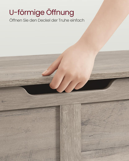 VASAGLE LSB060K03 Schuhbank mit Stauraum - Greige meliert