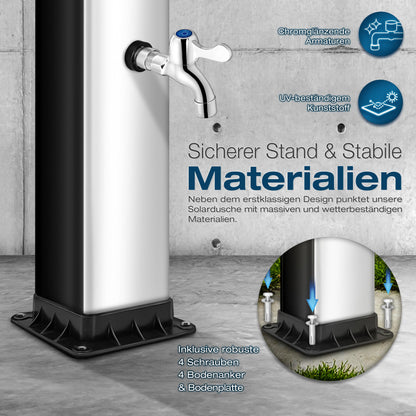 tillvex Solardusche Gartendusche Pooldusche - 40 Liter