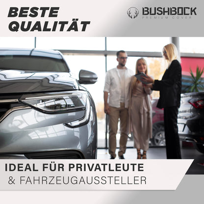 BUSHBOCK® Premium Satin Autoabdeckung Indoor - Schwarz, M
