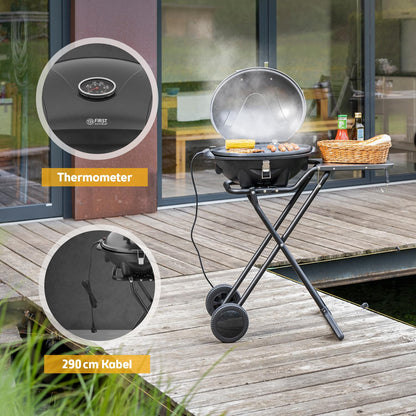 TZS First Austria Elektrogrill FA-5350-1 2 in 1 Tisch- & Standgrill