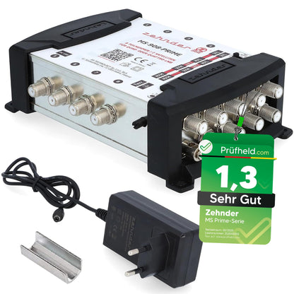 ZEHNDER 9/8 Multischalter Multiswitch – 2 Sat, 8 Teilnehmer, HD 4K