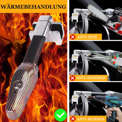Tevlaphee Riegel Lenkradkralle mit Alarm 120dB – Silber