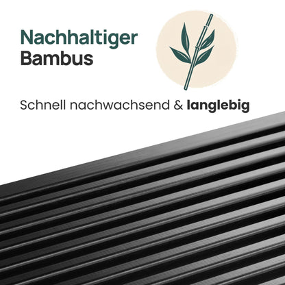 BAM BOO BOX Sitzbank - Modell Bambus Schwarz 90x33x43 cm